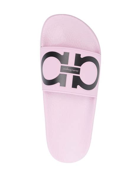 ferragamo slides women's pink.